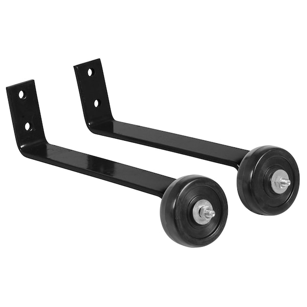 BLACK PIPE RAILING BARRICADE BASE W/WHEELS, PK2